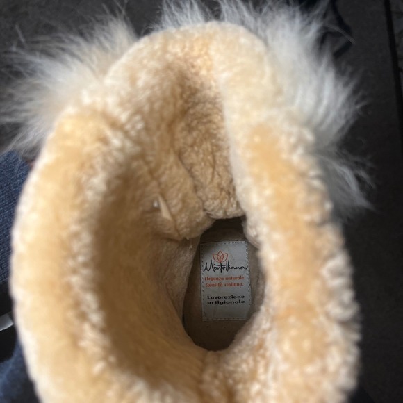 Montelliana 1965 Stella Shearling Boots Italian Size 7.5-8 EU 40 Chestnut Suede - Picture 5 of 12